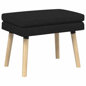 vidaXL Banco de Camadas Duplas Preto 60 x 40 x 46 cm Tecido