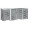 vidaXL Armazenamento de Lixeira for 4 Bins 240L A&ccedil;o inoxid&aacute;vel