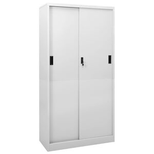 vidaXL Arm&aacute;rio escrit&oacute;rio porta deslizante 90x40x180cm a&ccedil;o cinza-claro