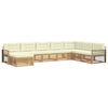 vidaXL Conjunto de Sof&aacute;s para Exterior 8 unid. Branco e Creme