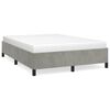 vidaXL Estrutura de cama sem colch&atilde;o, cinza claro, 152x203 cm, tamanho Queen, veludo