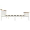 vidaXL Estrutura de cama com 4 gavetas 160x200 cm pinho maci&ccedil;o branco