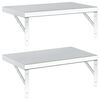vidaXL Prateleiras de parede 2 pcs 50x30 cm a&ccedil;o inoxid&aacute;vel prateado