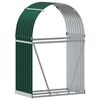 vidaXL Suporte de lenha 80x45x120 cm a&ccedil;o galvanizado verde