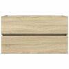 vidaXL Arm&aacute;rio de lavat&oacute;rio 80x38,5x45cm contraplacado carvalho sonoma