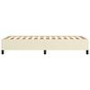 vidaXL Estrutura de cama 100x200 cm couro artificial cor creme