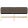 vidaXL Cabeceira estofada com cabeceira Marrom e Taupe 200 cm