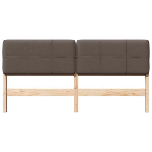 vidaXL Cabeceira estofada com cabeceira Marrom e Taupe 200 cm