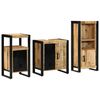 vidaXL Conjunto de M&oacute;veis para Banheiro 3 pcs Madeira de manga maci&ccedil;a