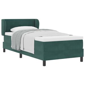 vidaXL Cama Box Spring com Colch&atilde;o Cinza Escuro 80x200 cm em Veludo