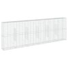 vidaXL Cesto gabi&atilde;o com cobertura 600x50x200 cm ferro galvanizado