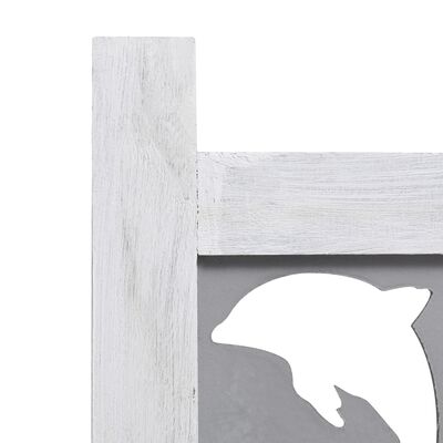 vidaXL Biombo com 4 painéis 140x165 cm madeira maciça cinzento