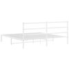 vidaXL Estrutura de cama com cabeceira 183x213 cm metal branco
