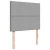 vidaXL Cama boxspring com colch&atilde;o 120x190 cm tecido cinzento-claro