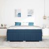 vidaXL Estrutura da Cama com colchão Azul 180 x 200 cm tecido