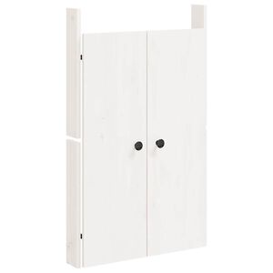 vidaXL Portas de cozinha para exterior MEPPEL 50x9x82 cm pinho maci&ccedil;o branco