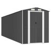 vidaXL Abrigo de jardim 192x689x223 cm a&ccedil;o galvanizado antracite