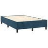 vidaXL Cama boxspring com colch&atilde;o 120x200 cm veludo azul-escuro