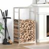 vidaXL Suporte para lenha 50x28x94 cm a&ccedil;o inoxid&aacute;vel