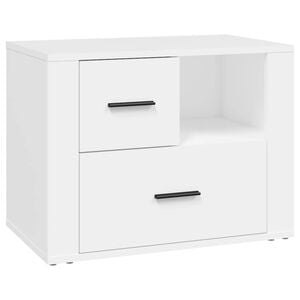 vidaXL Mesa de cabeceira 60x36x45 cm derivados de madeira branco
