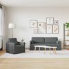 vidaXL Sof&aacute; 2 pcs Cinza Escuro 198 x 78 x 80 cm tecido