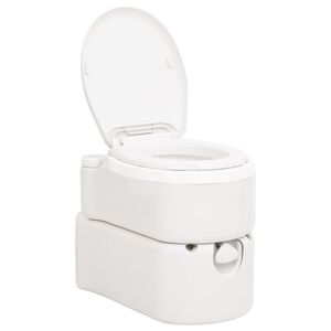 vidaXL Sanita integrada p/ campismo 24+17 L PEAD e PP branco
