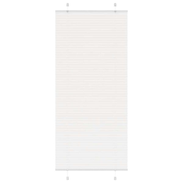 vidaXL Branco Plissada Cega 85x200 cm Largura Tecido 84,4 cm Poliéster
