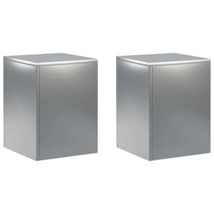 vidaXL Suporte para Plantas 2 pcs Prateado 30 x 30 x 40 cm