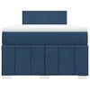 vidaXL Cama boxspring com colch&atilde;o 120x190 cm tecido azul