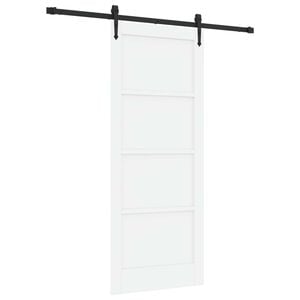 vidaXL Porta Deslizante ORKDAL Branco e Preto 83 x 202 cm