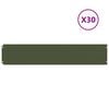vidaXL Orlas relva 30 pcs verde azeitona 20x103 cm a&ccedil;o laminado a frio