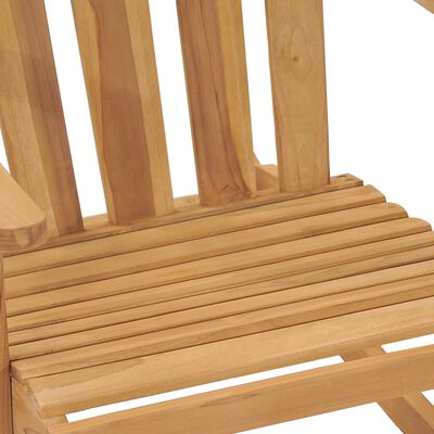 vidaXL Cadeira Adirondack de baloiçar madeira de teca maciça