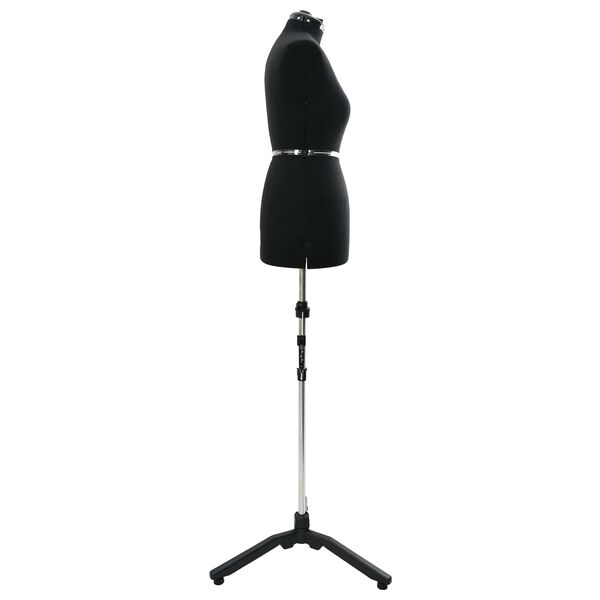 vidaXL Forma de Vestido Ajust&aacute;vel Feminina Preto m Veludo