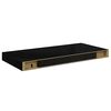 vidaXL Prateleiras de parede suspensas 4 pcs 50x23x3,8cm MDF preto