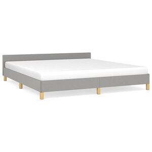 vidaXL Estrutura de cama sem colch&atilde;o 180x200 cm tecido cinzento-claro