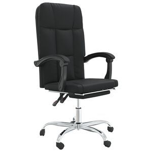 vidaXL Cadeira de escrit&oacute;rio reclin&aacute;vel couro artificial preto