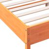 VidaXL Cama sem colch&atilde;o 140x190 cm pinho maci&ccedil;o castanho-mel