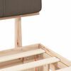 vidaXL Estrutura de Cama com Cabeceira Estofada Cinzento-acastanhado