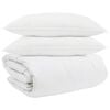 vidaXL Conjunto de Edredom com travesseiro 3 pcs Branco Pena de ganso