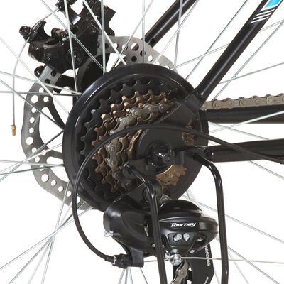 vidaXL Bicicleta de montanha 21 velocidades roda 29" 48 cm preto