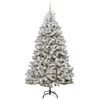 vidaXL &Aacute;rvore de Natal Artificial Verde e Branco 210 cm PVC e Metal