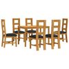vidaXL Conjunto de sala de jantar 7 unid. Preto