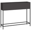 vidaXL Vaso Elevado para Jardim Preto 100 x 26 x 82 cm A&ccedil;o