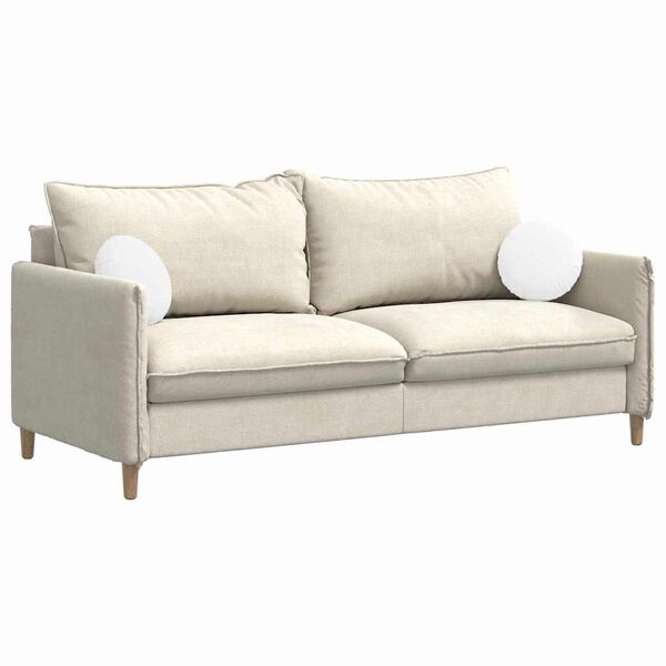 vidaXL Almofadas de Assento 2 pcs Branco &Oslash;30 x 13 cm tecido