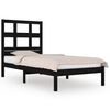 vidaXL Estrutura cama pequena solteiro 75x190 cm madeira maci&ccedil;a preto