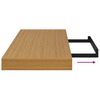vidaXL Prateleira de Parede 4 pcs Bege 90 x 23,5 x 4 cm