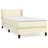 vidaXL Cama com molas/colch&atilde;o 80x200 cm couro artificial cor creme