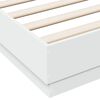 vidaXL Estrutura de cama com luzes LED 150x200 cm branco