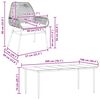 vidaXL Conjunto de jantar jardim 7 pe&ccedil;as almofadas vidro vime PE preto