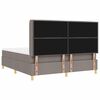 vidaXL Cama Box com colch&atilde;o Cinzento-acastanhado 180 x 200 cm tecido
